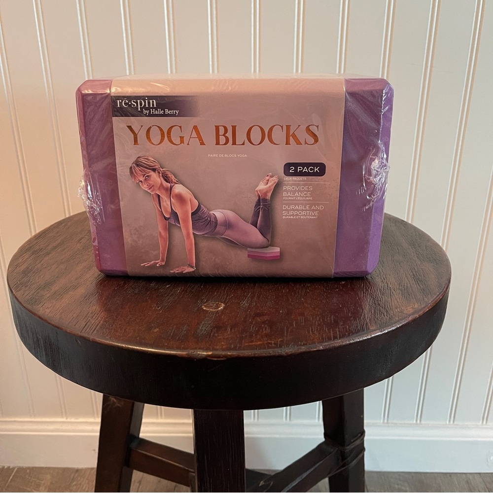 rē•spin by halle berry YOGA BLOCKS 🧘🏻‍♀️ PURPLE TWO PACK 🆕 BNWT